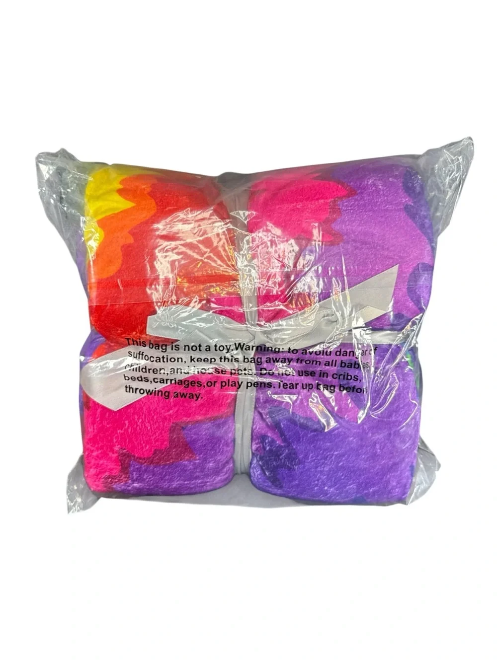 The Collection Royal Tie-Dye Plush Blanket - Multicolor 50”X60” Peace Symbol